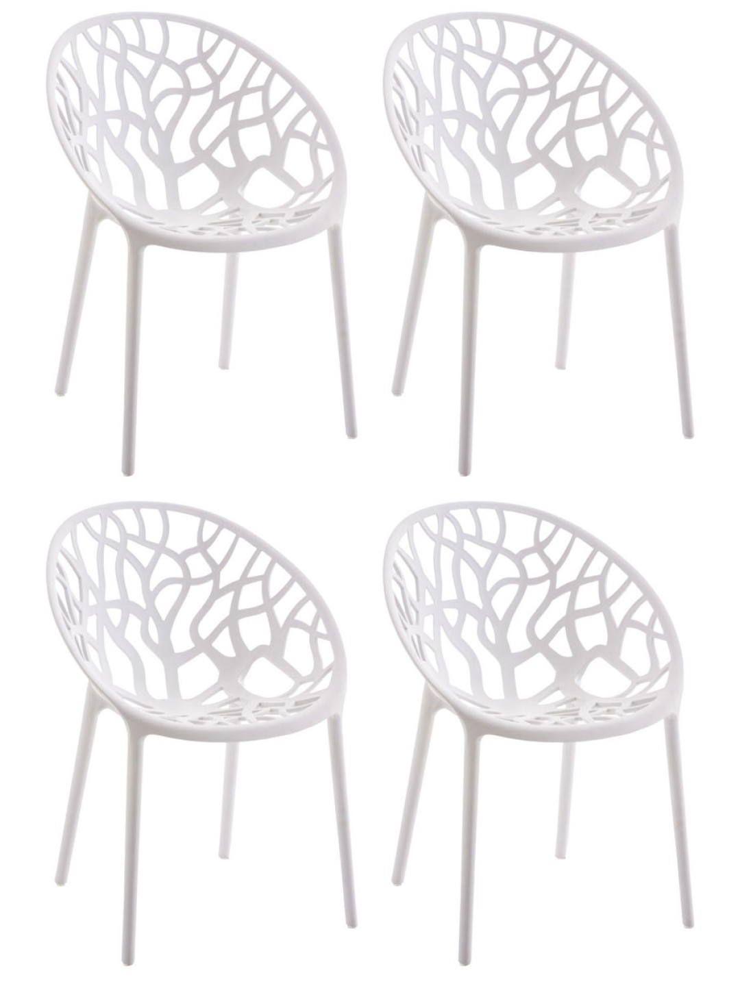 Set 4 scaune Hope, alb