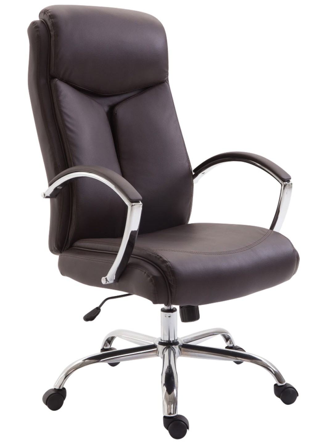 Scaun de birou Vaud imitatie piele, maro