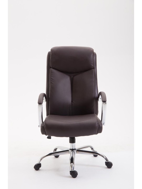 Scaun de birou Vaud imitatie piele, maro