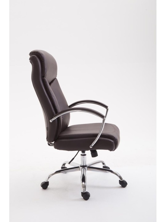 Scaun de birou Vaud imitatie piele, maro