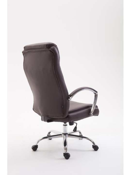 Scaun de birou Vaud imitatie piele, maro