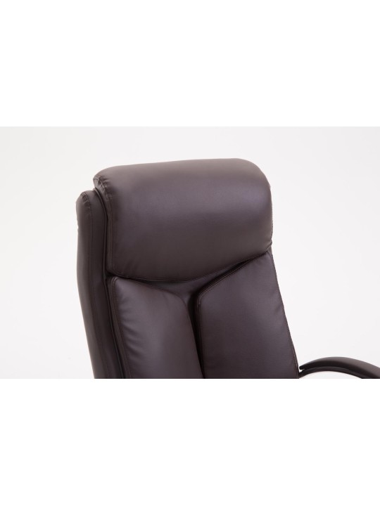 Scaun de birou Vaud imitatie piele, maro