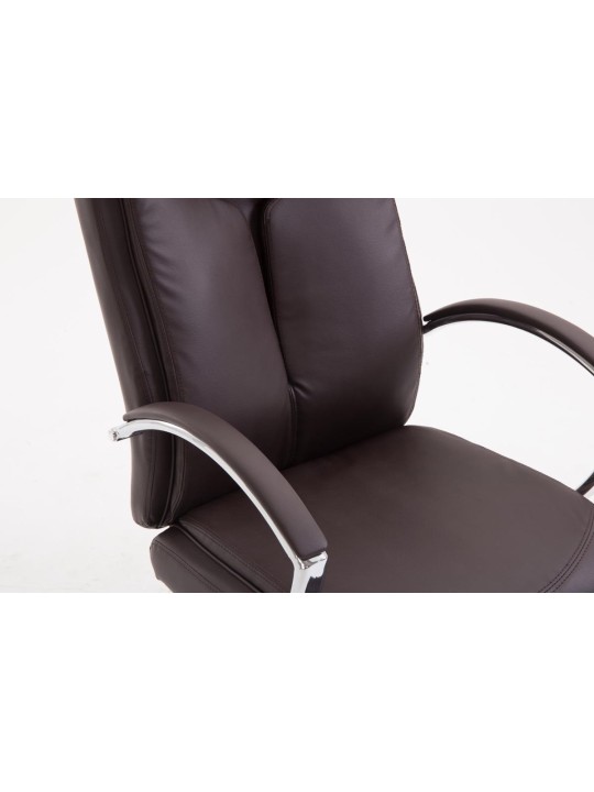 Scaun de birou Vaud imitatie piele, maro