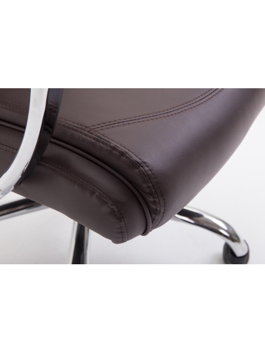 Scaun de birou Vaud imitatie piele, maro