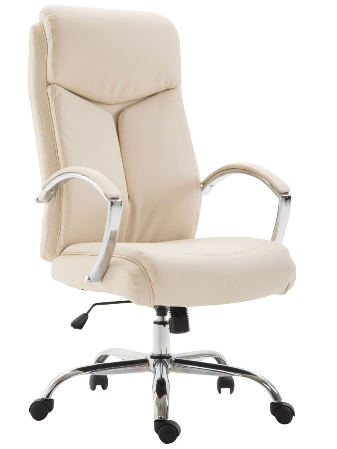 Scaun de birou Vaud imitatie piele, crem