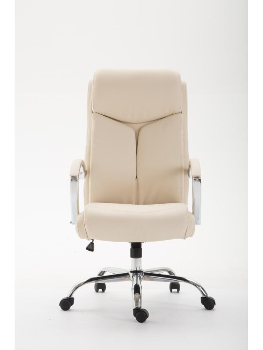 Scaun de birou Vaud imitatie piele, crem
