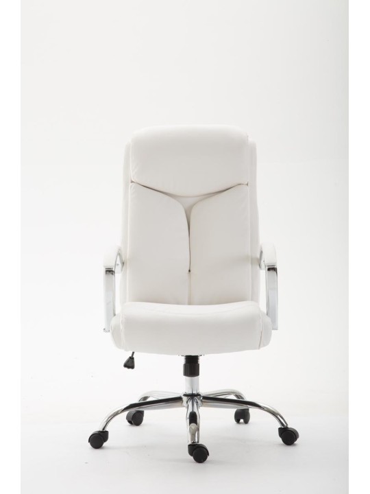 Scaun de birou Vaud imitatie piele, alb