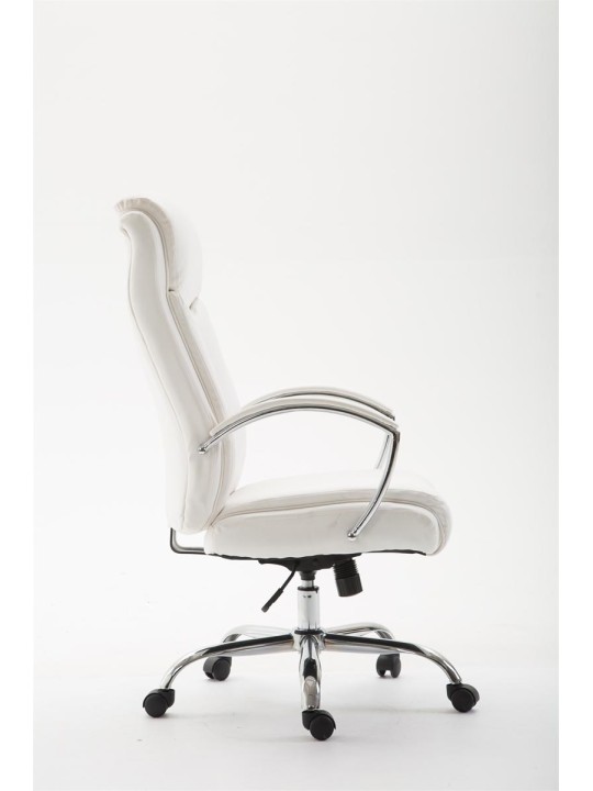 Scaun de birou Vaud imitatie piele, alb