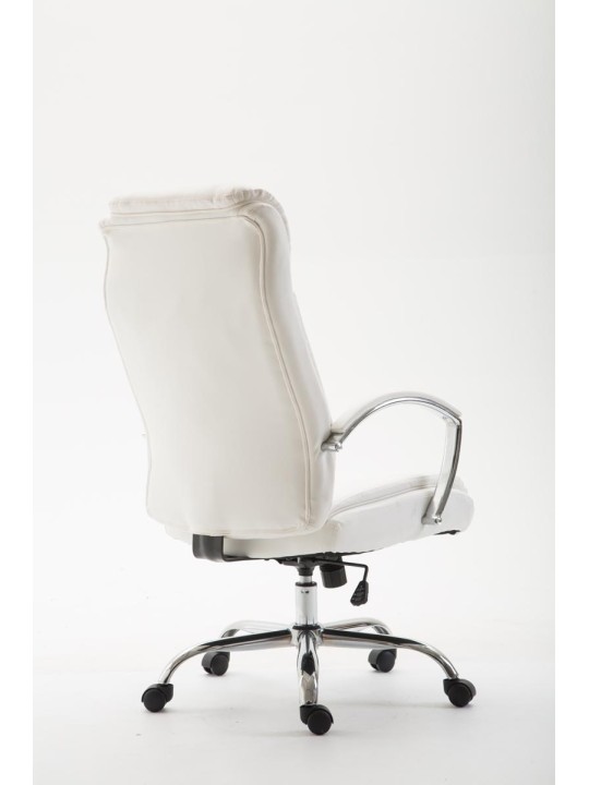 Scaun de birou Vaud imitatie piele, alb