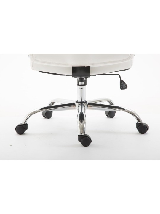 Scaun de birou Vaud imitatie piele, alb