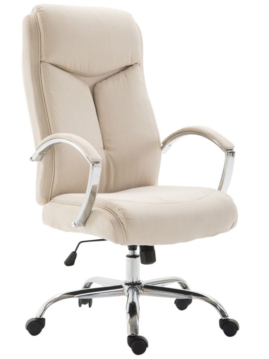 Scaun de birou stofa Vaud, crem