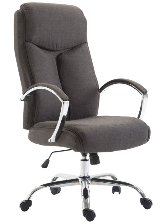 Scaun de birou stofa Vaud, gri închis