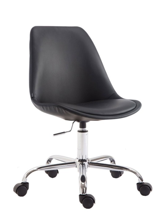 Scaun de birou imitatie piele Toulouse, negru