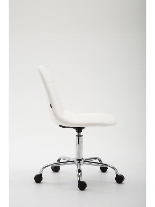 Scaun de birou Reims imitatie piele, alb