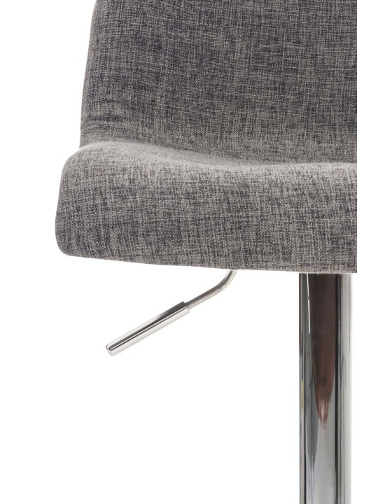 Scaun de bar țesătură Hoover C, gri deschis