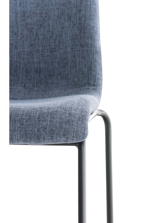 Scaun de bar din material Hoover cadru de 4 picioare, albastru