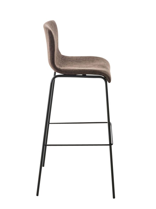 Scaun de bar din material Hoover cadru de 4 picioare, maro Scaun de bar din material Hoover cadru de 4 picioare, maro