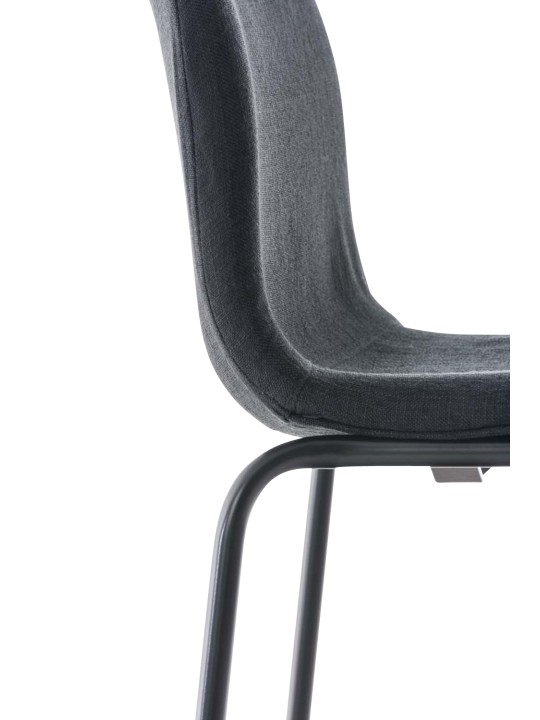 Scaun de bar din material Hoover cadru de 4 picioare, negru