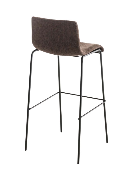 Set de 2 scaune de bar Hoover cadru de 4 picioare, maro