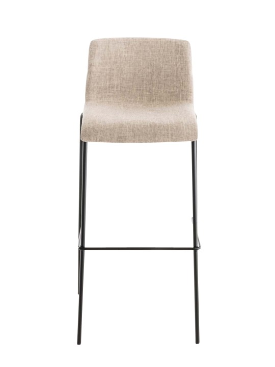 Set de 2 scaune de bar Hoover cadru de 4 picioare, crem