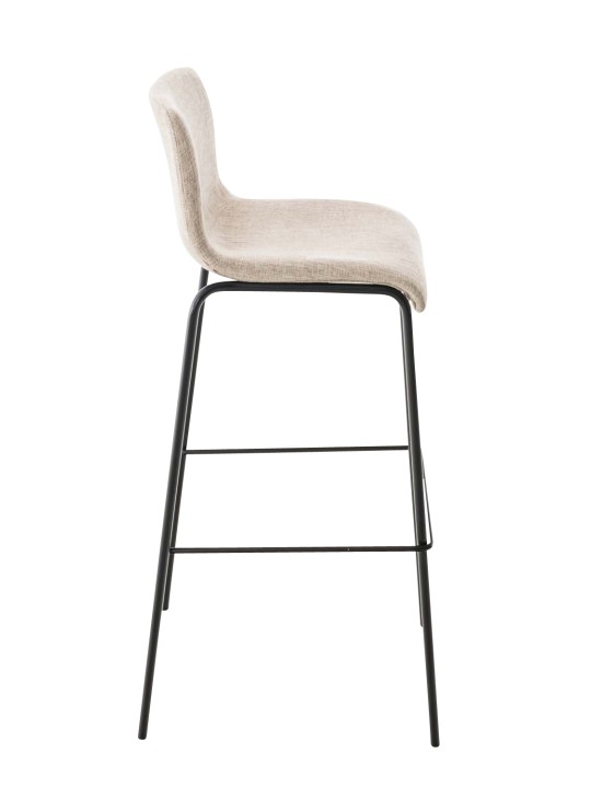 Set de 2 scaune de bar Hoover cadru de 4 picioare, crem