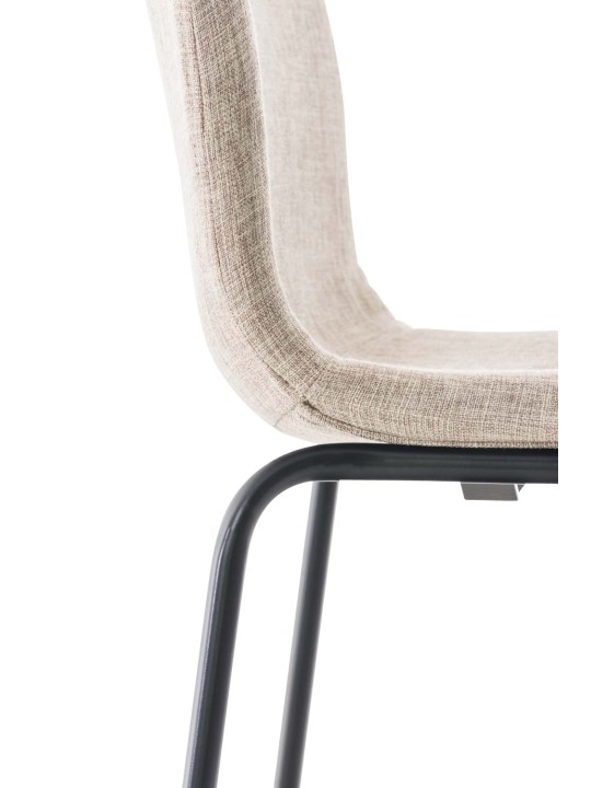 Set de 2 scaune de bar Hoover cadru de 4 picioare, crem