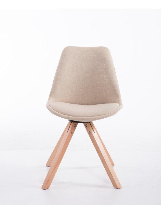 Scaun vizitator Tesatura Toulouse Natura Square, crem