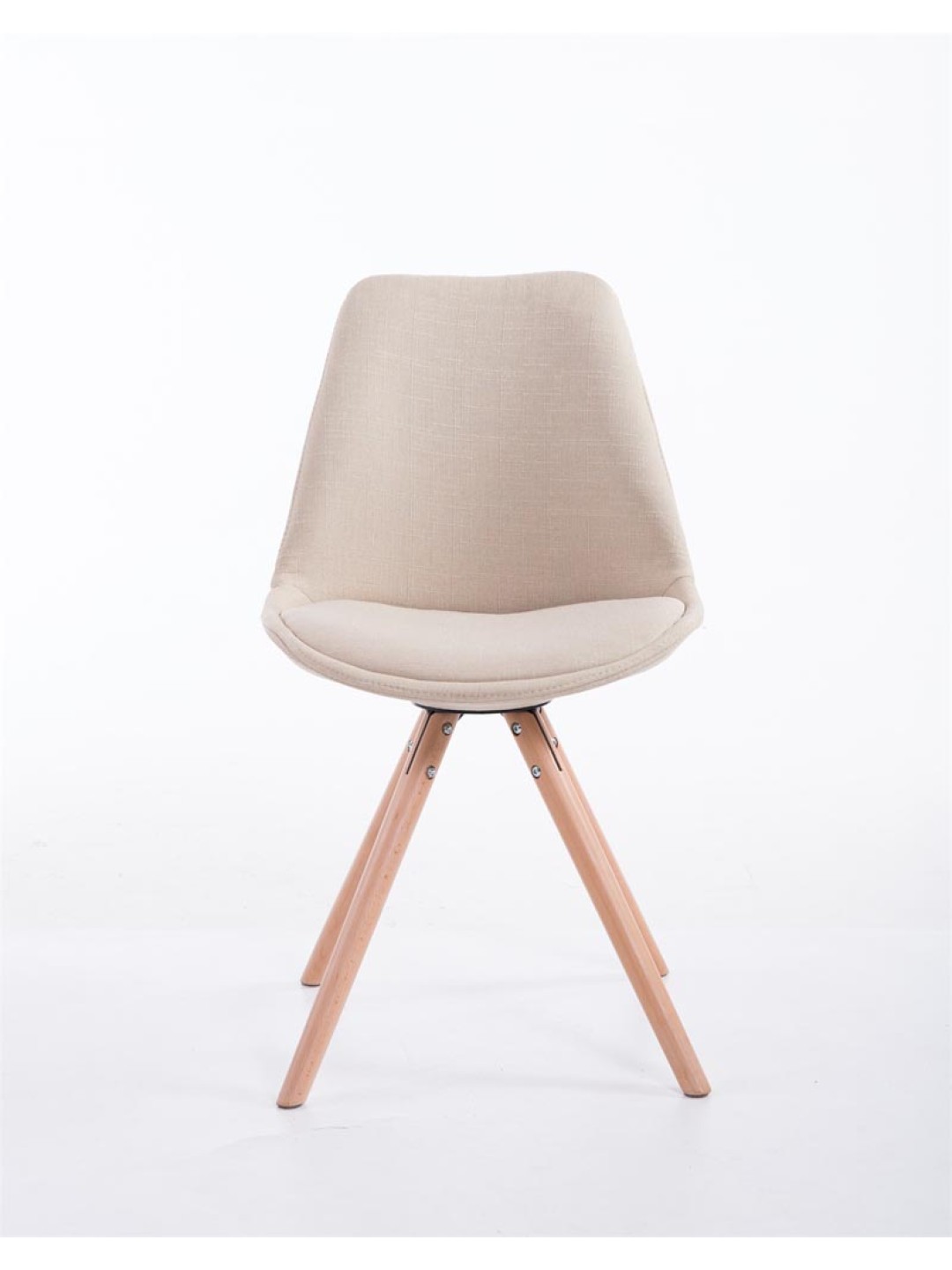 Scaun vizitator Toulouse stofa Natura rotund, crem