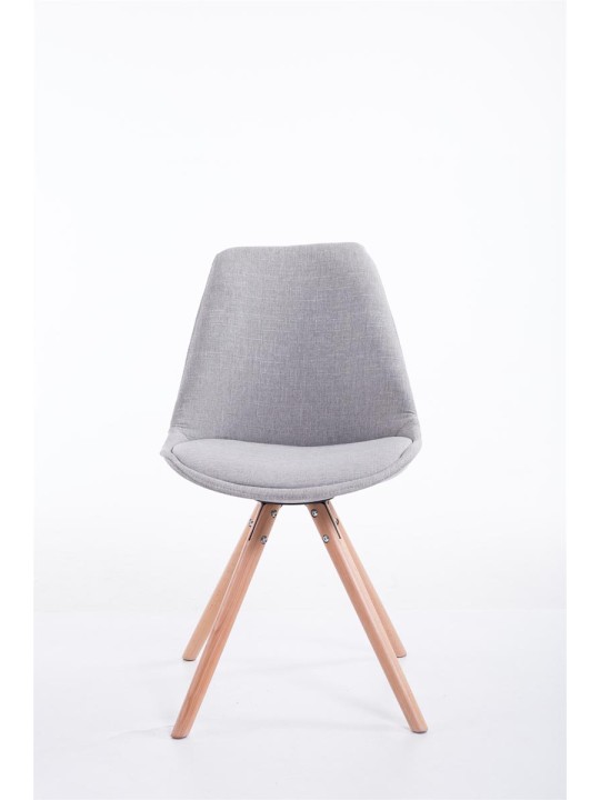 Scaun vizitator Toulouse stofa Natura rotund, gri