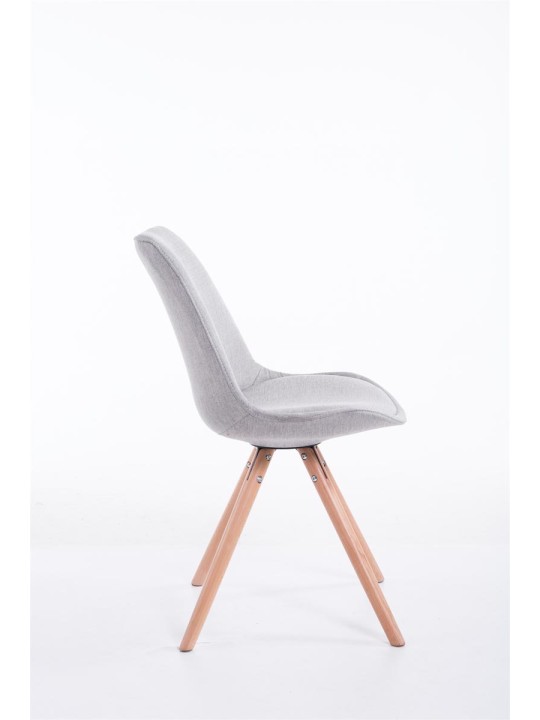 Scaun vizitator Toulouse stofa Natura rotund, gri