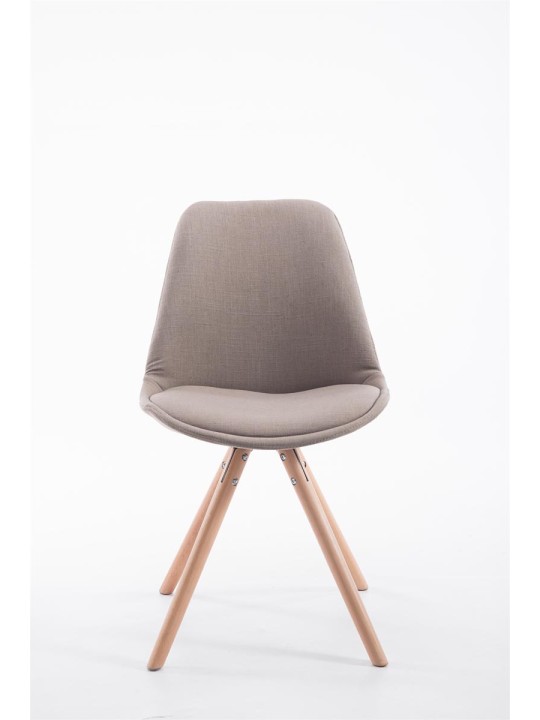 Scaun vizitator Toulouse stofa Natura rotund, taupe