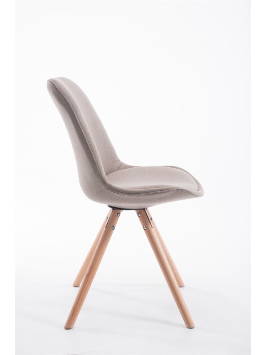 Scaun vizitator Toulouse stofa Natura rotund, taupe