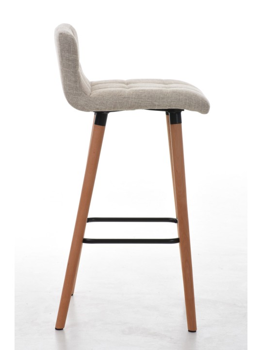 Set 2 scaune de bar tesatura Lincoln natural, crem