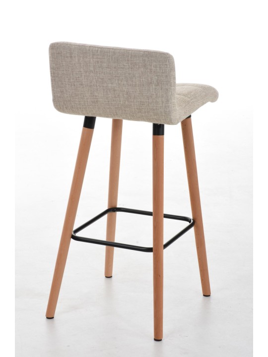 Set 2 scaune de bar tesatura Lincoln natural, crem