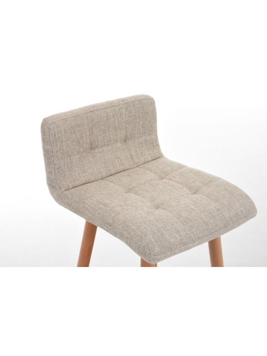 Set 2 scaune de bar tesatura Lincoln natural, crem