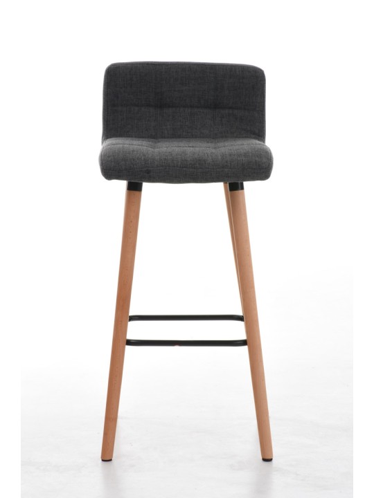 Set 2 scaune de bar tesatura Lincoln natural, gri deschis