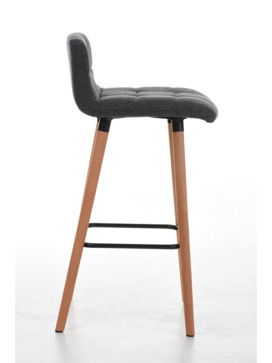 Set 2 scaune de bar tesatura Lincoln natural, gri deschis