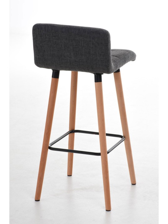 Set 2 scaune de bar tesatura Lincoln natural, gri deschis