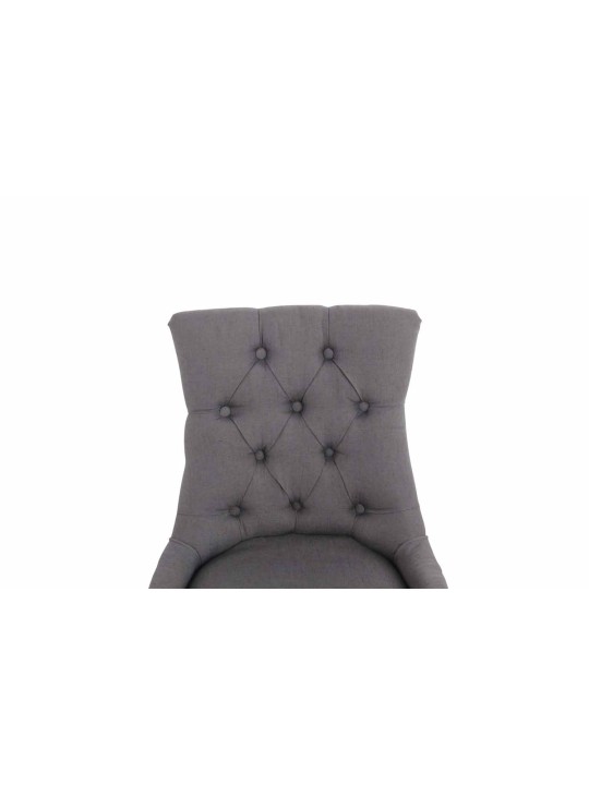 Scaun de sufragerie Aberdeen stofa antic, gri închis