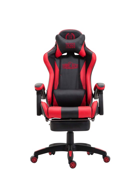 Scaun de birou Ignite imitatie de piele, negru/roșu