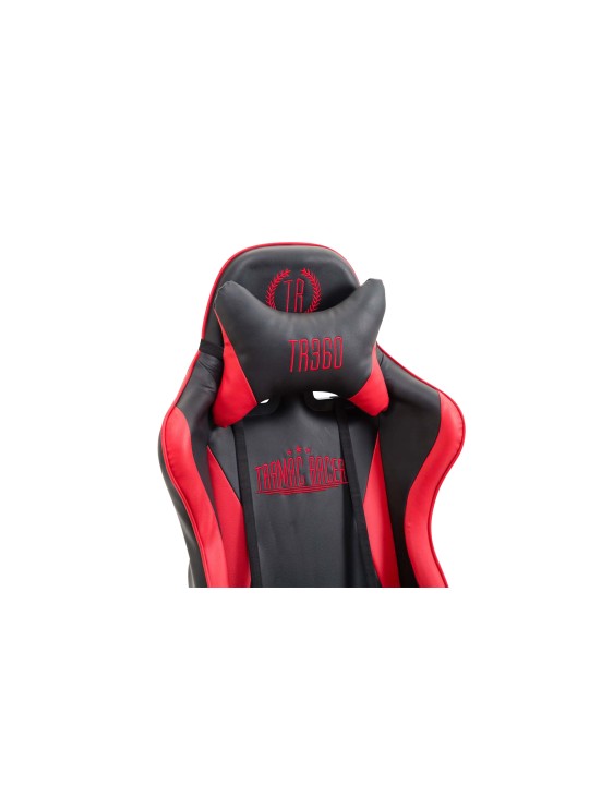 Scaun de birou Ignite imitatie de piele, negru/roșu