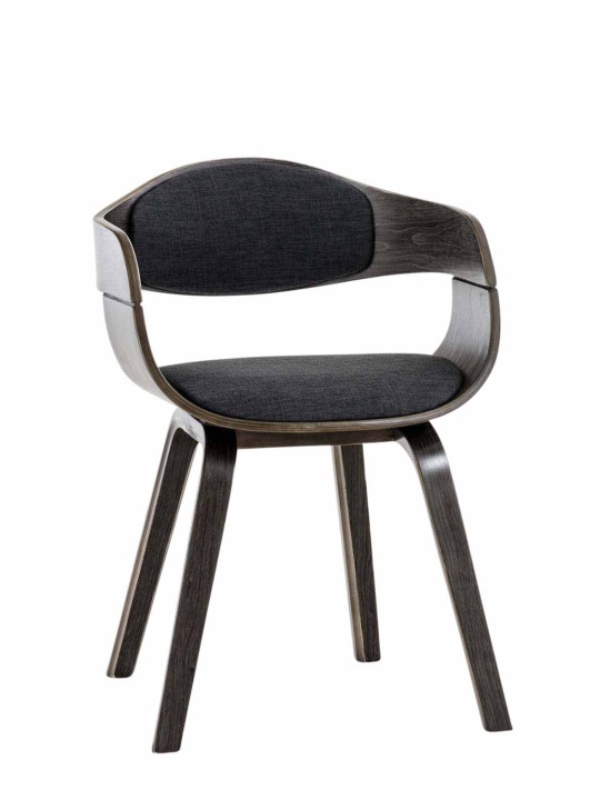 Scaun vizitator țesătură Kingston, gri/gri închis