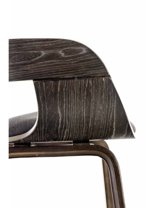 Scaun vizitator țesătură Kingston, gri/gri închis