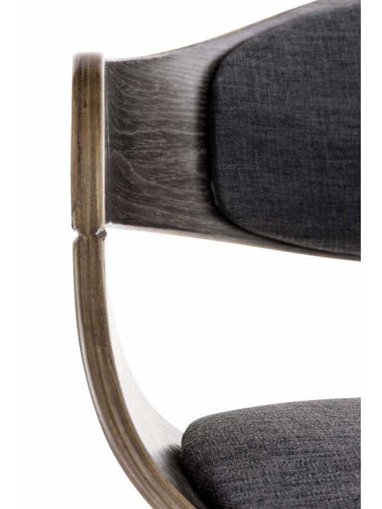 Scaun vizitator țesătură Kingston, gri/gri închis