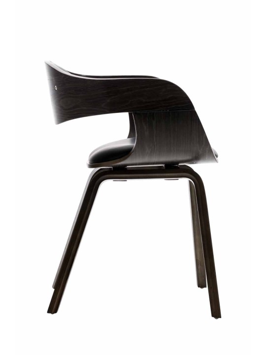 Scaun vizitator Kingston imitatie piele, negru/gri