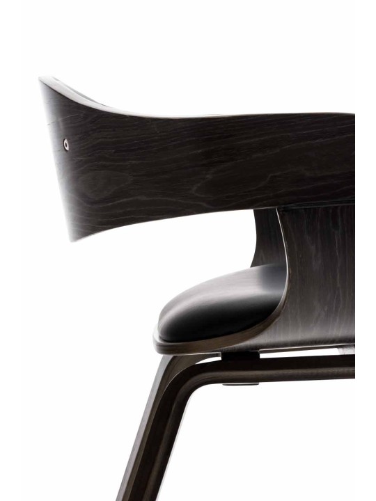 Scaun vizitator Kingston imitatie piele, negru/gri