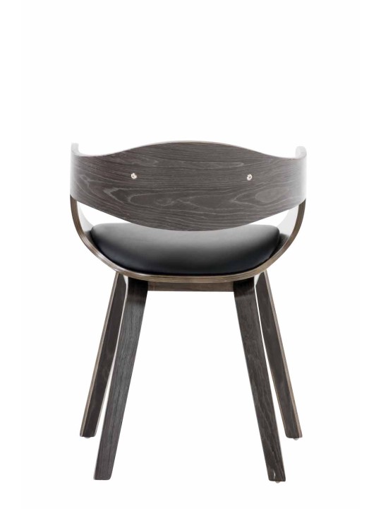 Scaun vizitator Kingston imitatie piele, negru/gri