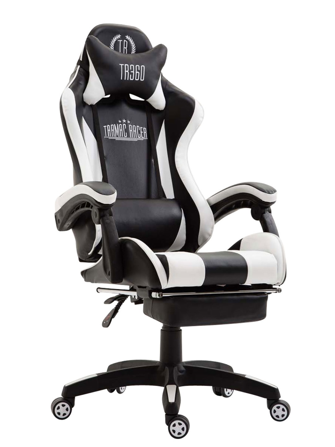 Scaun de birou Ignite imitatie de piele, negru/alb