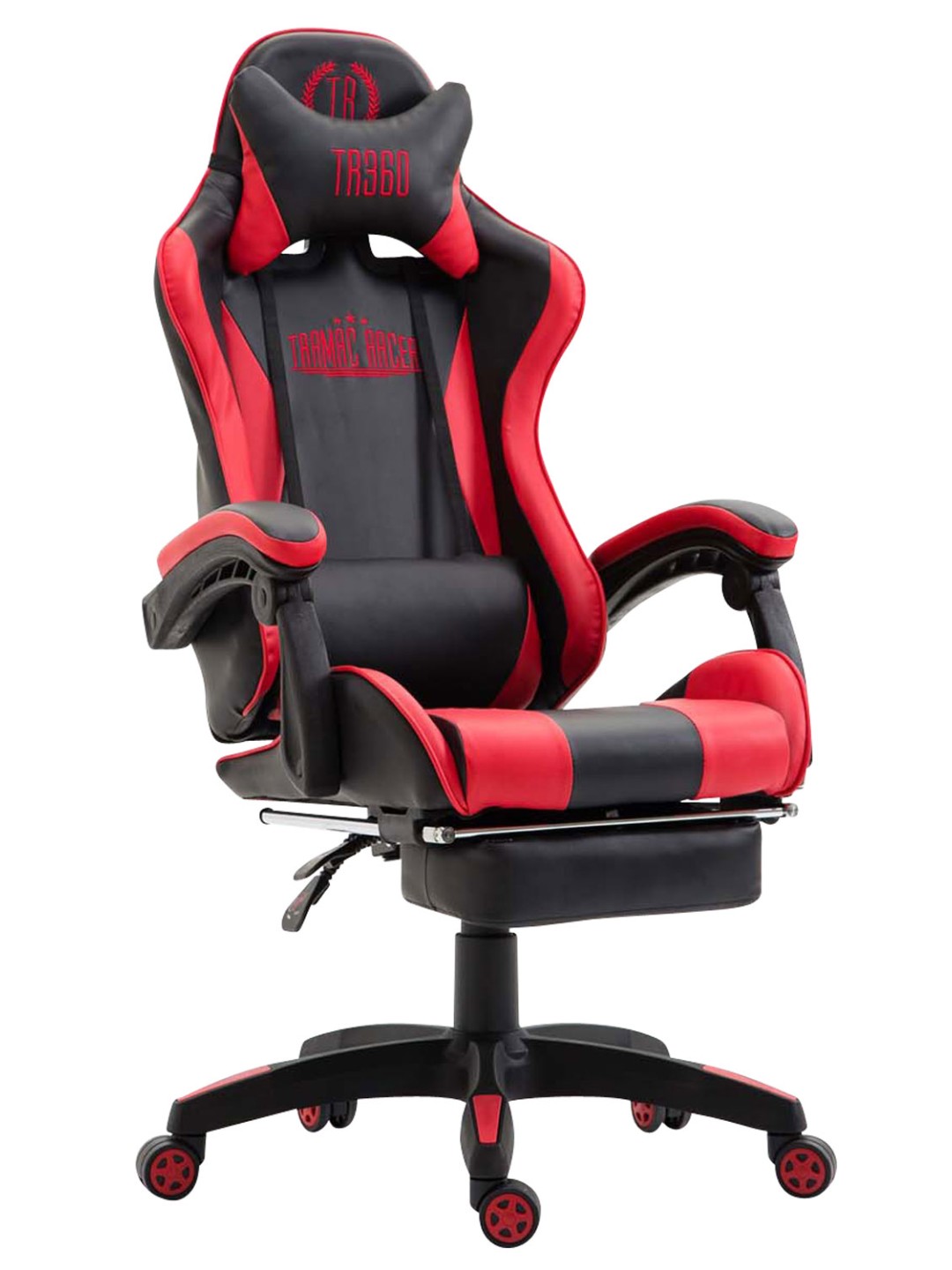 Scaun de birou Ignite imitatie de piele, negru/roșu