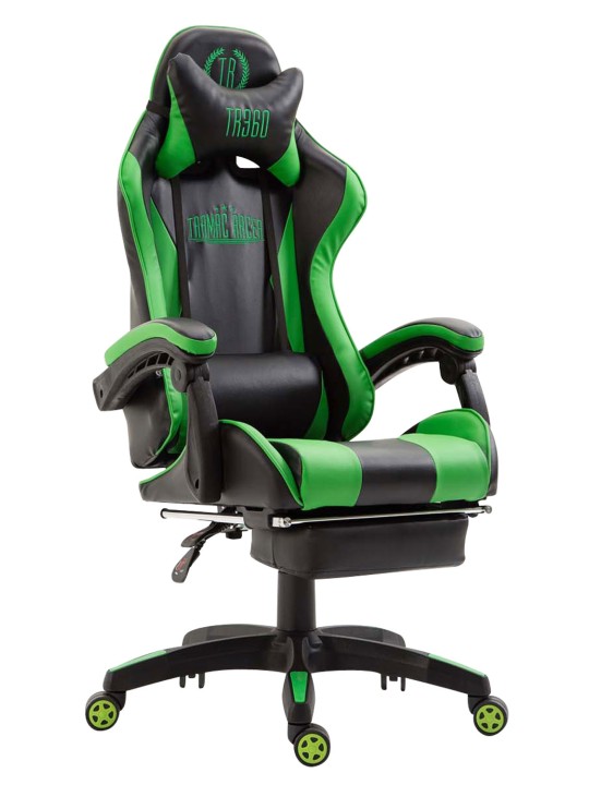 Scaun de birou Ignite imitatie de piele, negru/verde